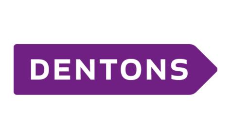 Dentons logo in purple